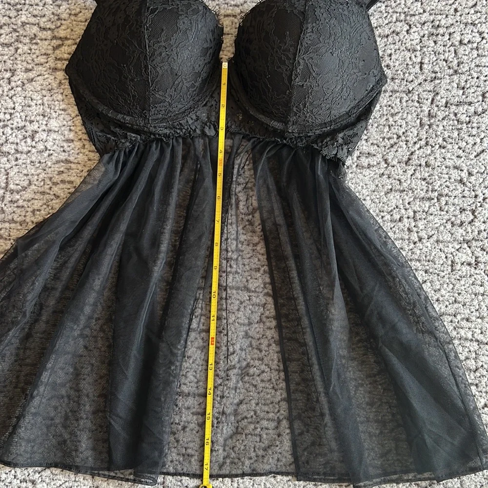 Victoria Secret Black Lingerie Bra- 36D - Picture 3 of 11